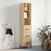 Thumbnail for Highboard Sonoma-Eiche 34,5x34x180 cm Holzwerkstoff