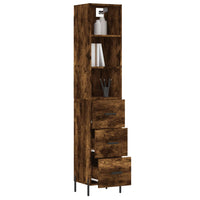 Thumbnail for Highboard Räuchereiche 34,5x34x180 cm Holzwerkstoff