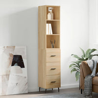 Thumbnail for Highboard Sonoma-Eiche 34,5x34x180 cm Holzwerkstoff