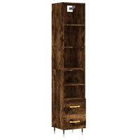 Thumbnail for Highboard Räuchereiche 34,5x34x180 cm Holzwerkstoff