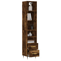 Thumbnail for Highboard Räuchereiche 34,5x34x180 cm Holzwerkstoff