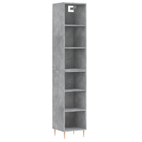 Thumbnail for Highboard Betongrau 34,5x32,5x180 cm Holzwerkstoff