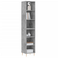 Thumbnail for Highboard Betongrau 34,5x32,5x180 cm Holzwerkstoff