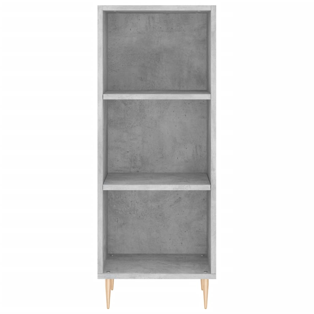 Highboard Betongrau 34,5x32,5x180 cm Holzwerkstoff