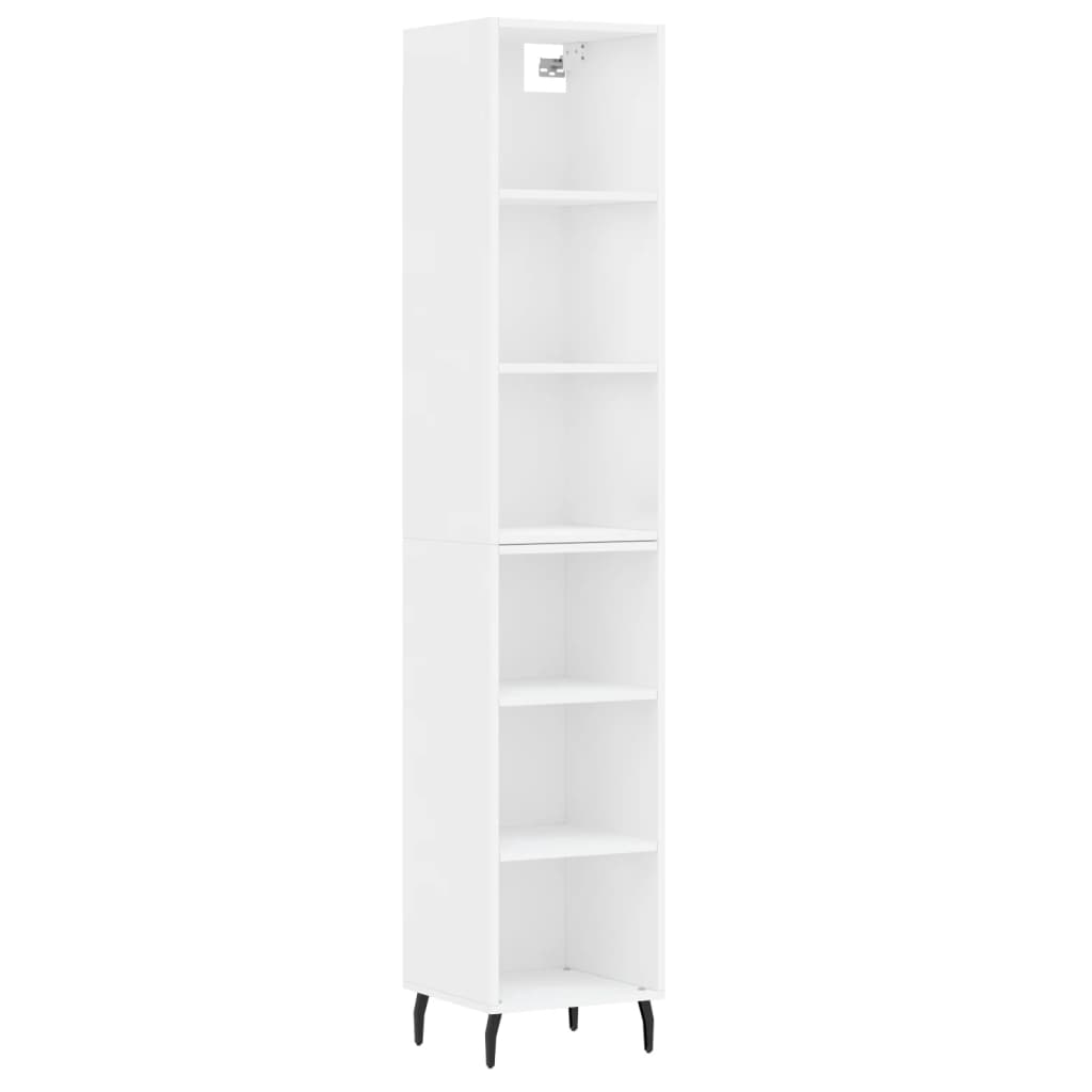 Highboard Weiß 34,5x32,5x180 cm Holzwerkstoff