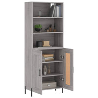 Thumbnail for Highboard Grau Sonoma 69,5x34x180 cm Holzwerkstoff