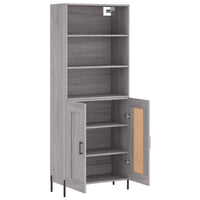 Thumbnail for Highboard Grau Sonoma 69,5x34x180 cm Holzwerkstoff
