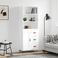 Thumbnail for Highboard Hochglanz-Weiß 69,5x34x180 cm Holzwerkstoff