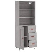 Thumbnail for Highboard Grau Sonoma 69,5x34x180 cm Holzwerkstoff