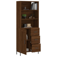 Thumbnail for Highboard Braun Eichen-Optik 69,5x34x180 cm Holzwerkstoff