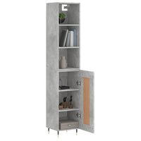Thumbnail for Highboard Betongrau 34,5x34x180 cm Holzwerkstoff