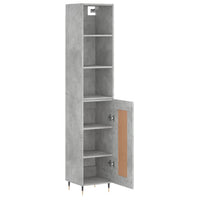 Thumbnail for Highboard Betongrau 34,5x34x180 cm Holzwerkstoff
