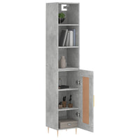 Thumbnail for Highboard Betongrau 34,5x34x180 cm Holzwerkstoff