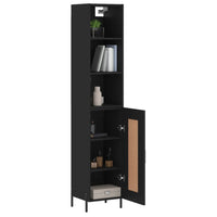 Thumbnail for Highboard Schwarz 34,5x34x180 cm Holzwerkstoff