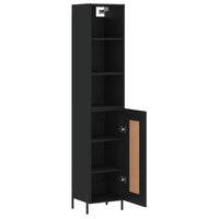 Thumbnail for Highboard Schwarz 34,5x34x180 cm Holzwerkstoff