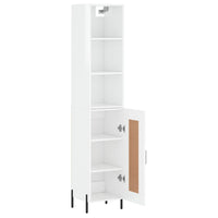 Thumbnail for Highboard Hochglanz-Weiß 34,5x34x180 cm Holzwerkstoff