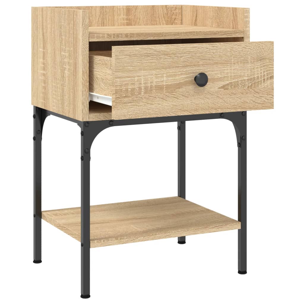 Nachttische 2 Stk. Sonoma-Eiche 40,5x31x60 cm Holzwerkstoff