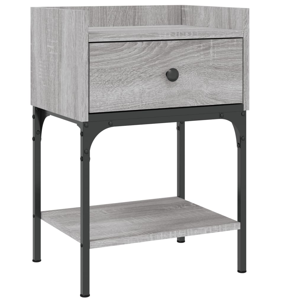 Nachttisch Grau Sonoma-Eiche 40,5x31x60 cm Holzwerkstoff