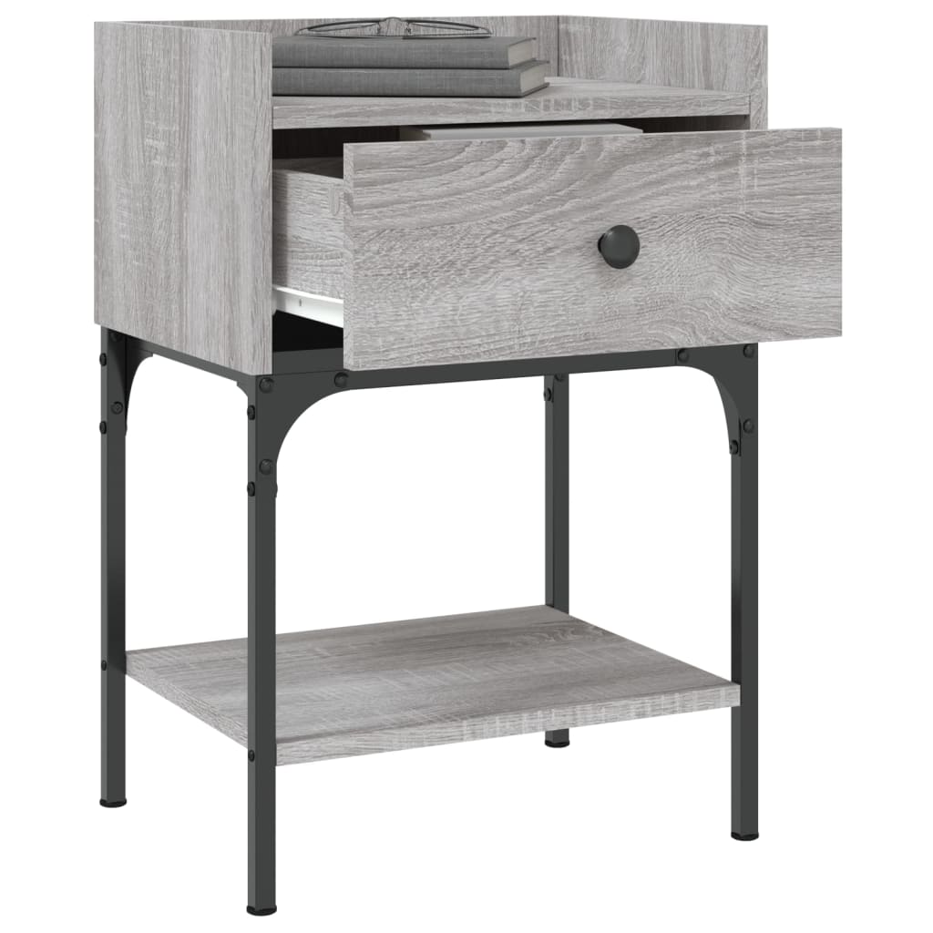 Nachttisch Grau Sonoma-Eiche 40,5x31x60 cm Holzwerkstoff