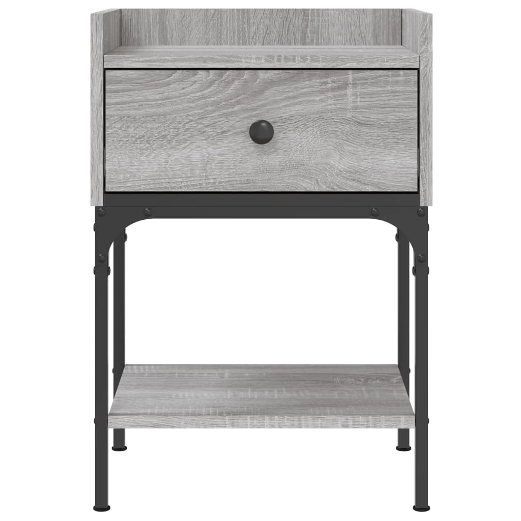 Nachttisch Grau Sonoma-Eiche 40,5x31x60 cm Holzwerkstoff