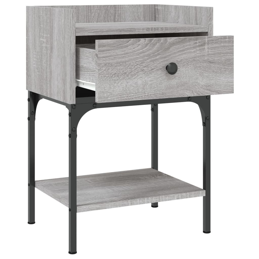 Nachttisch Grau Sonoma-Eiche 40,5x31x60 cm Holzwerkstoff