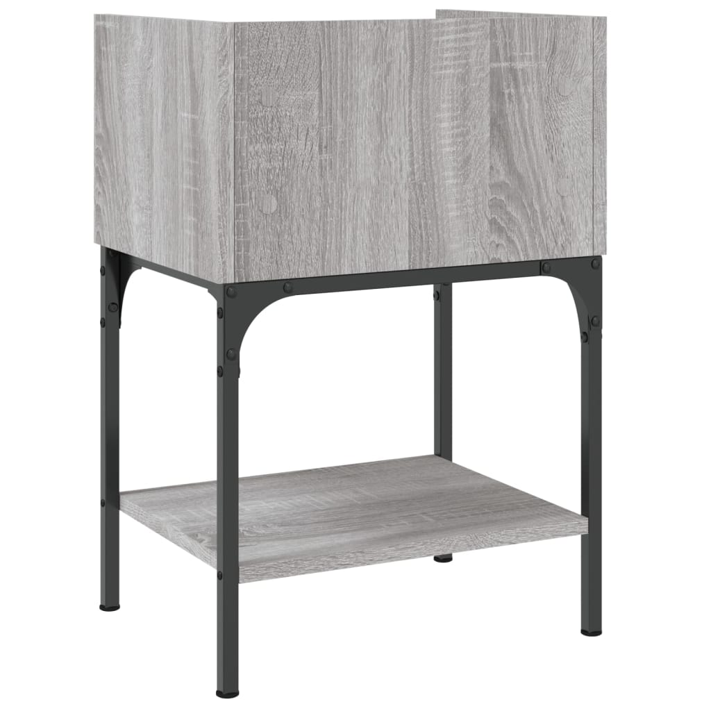 Nachttisch Grau Sonoma-Eiche 40,5x31x60 cm Holzwerkstoff