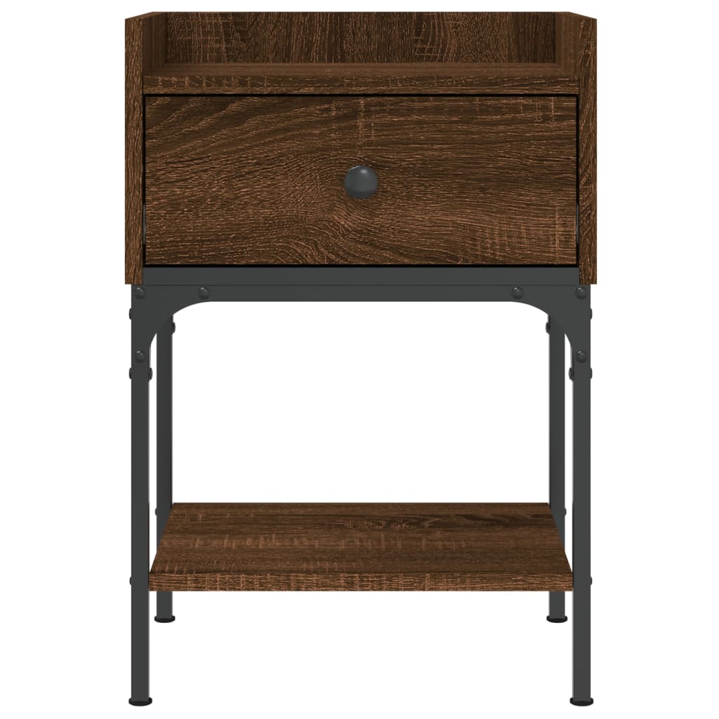 Nachttisch Braun Eichen-Optik 40,5x31x60 cm Holzwerkstoff