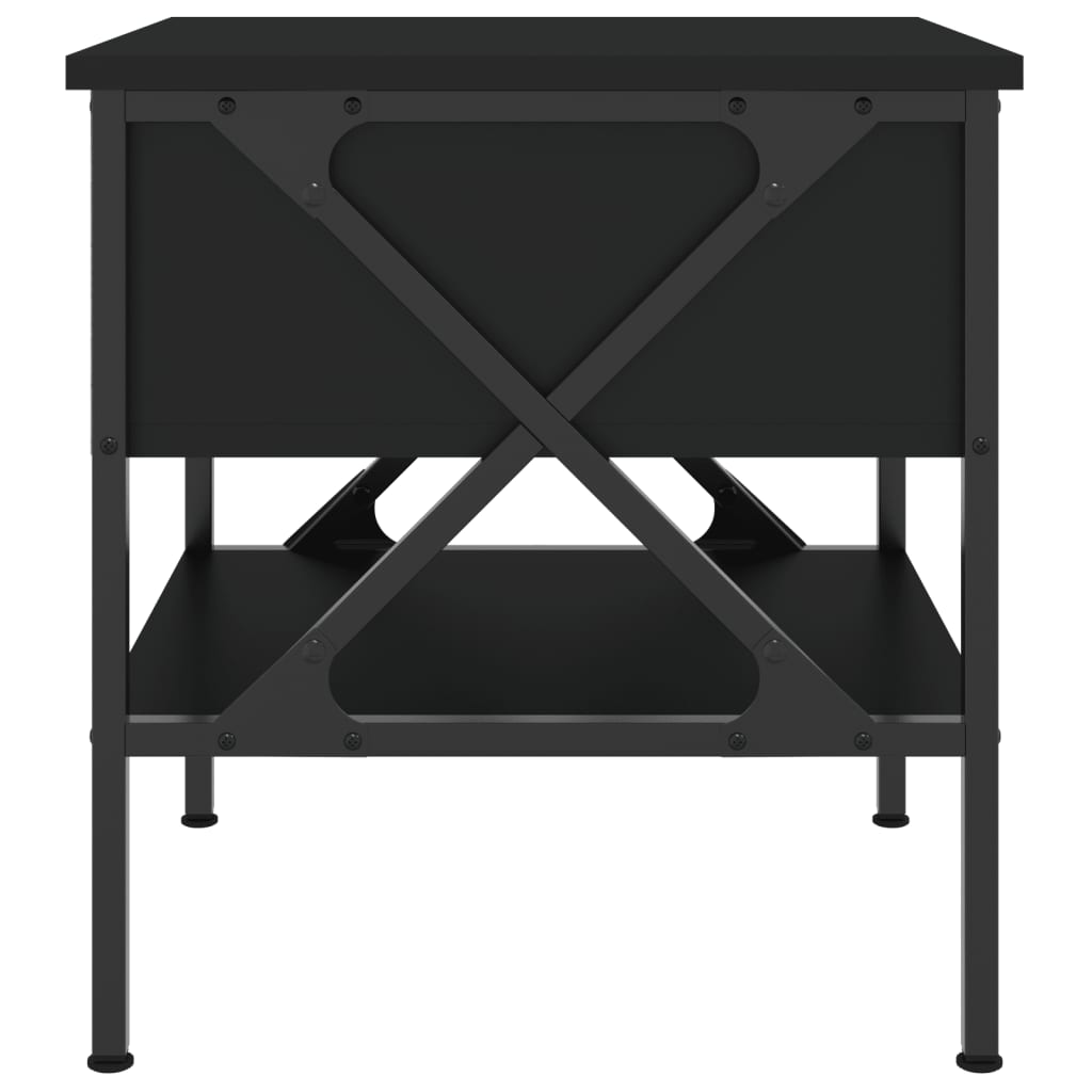 Nachttische 2 Stk. Schwarz 40x42x45 cm Holzwerkstoff