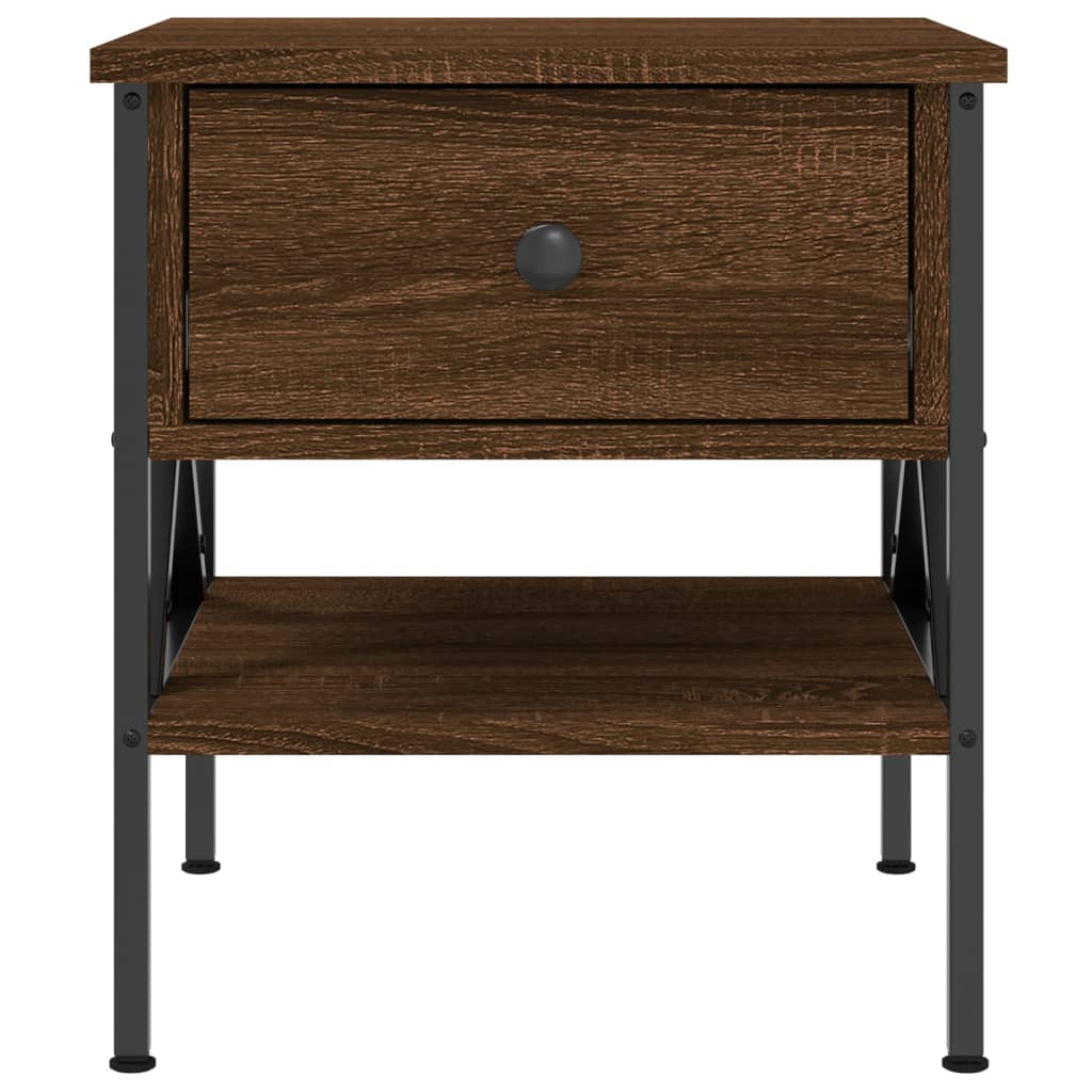 Nachttische 2 Stk. Braun Eichen-Optik 40x42x45 cm Holzwerkstoff