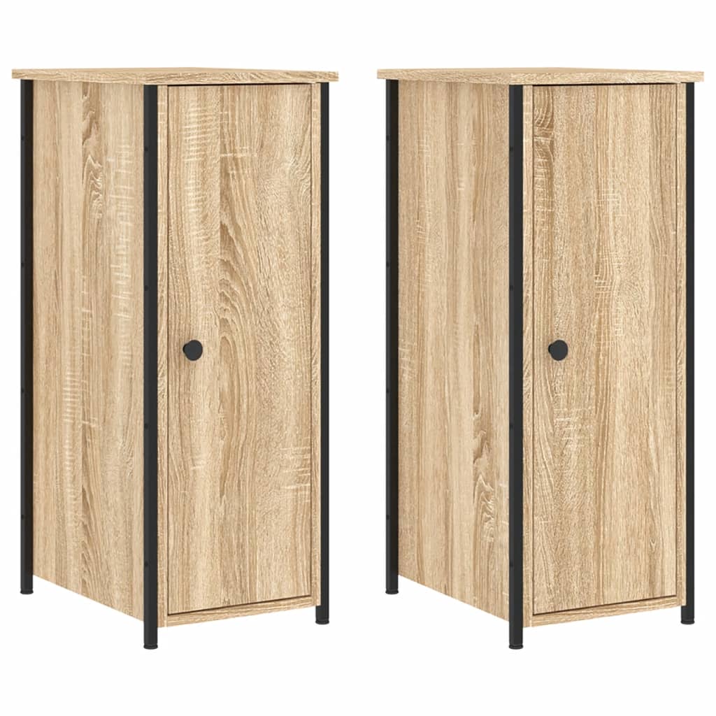 Nachttische 2 Stk. Sonoma-Eiche 32x42x80 cm Holzwerkstoff