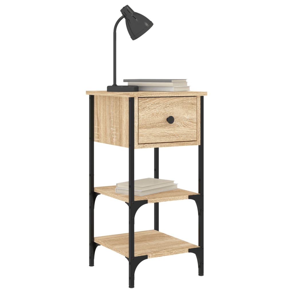 Nachttische 2 Stk. Sonoma-Eiche 34x36x70 cm Holzwerkstoff