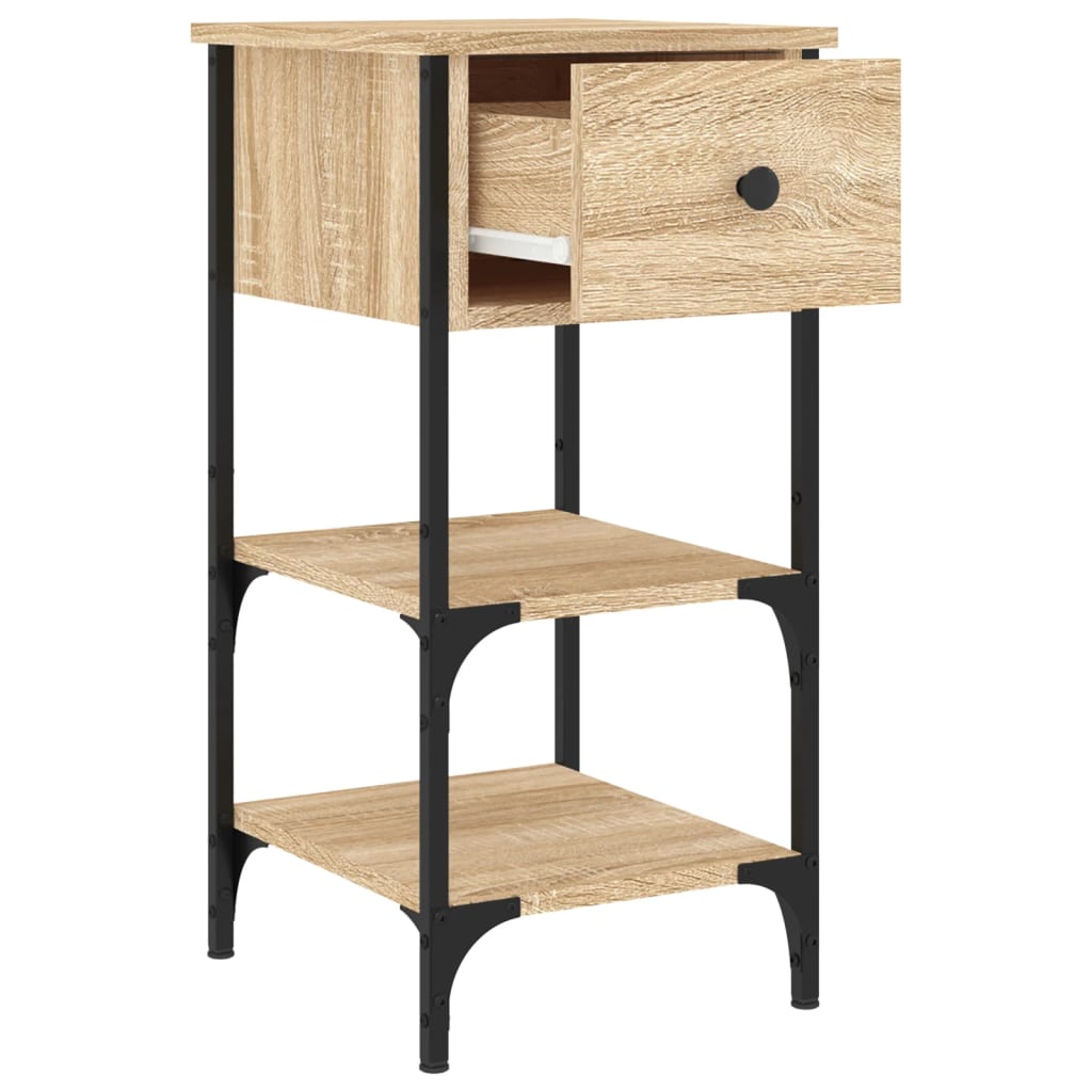 Nachttische 2 Stk. Sonoma-Eiche 34x36x70 cm Holzwerkstoff