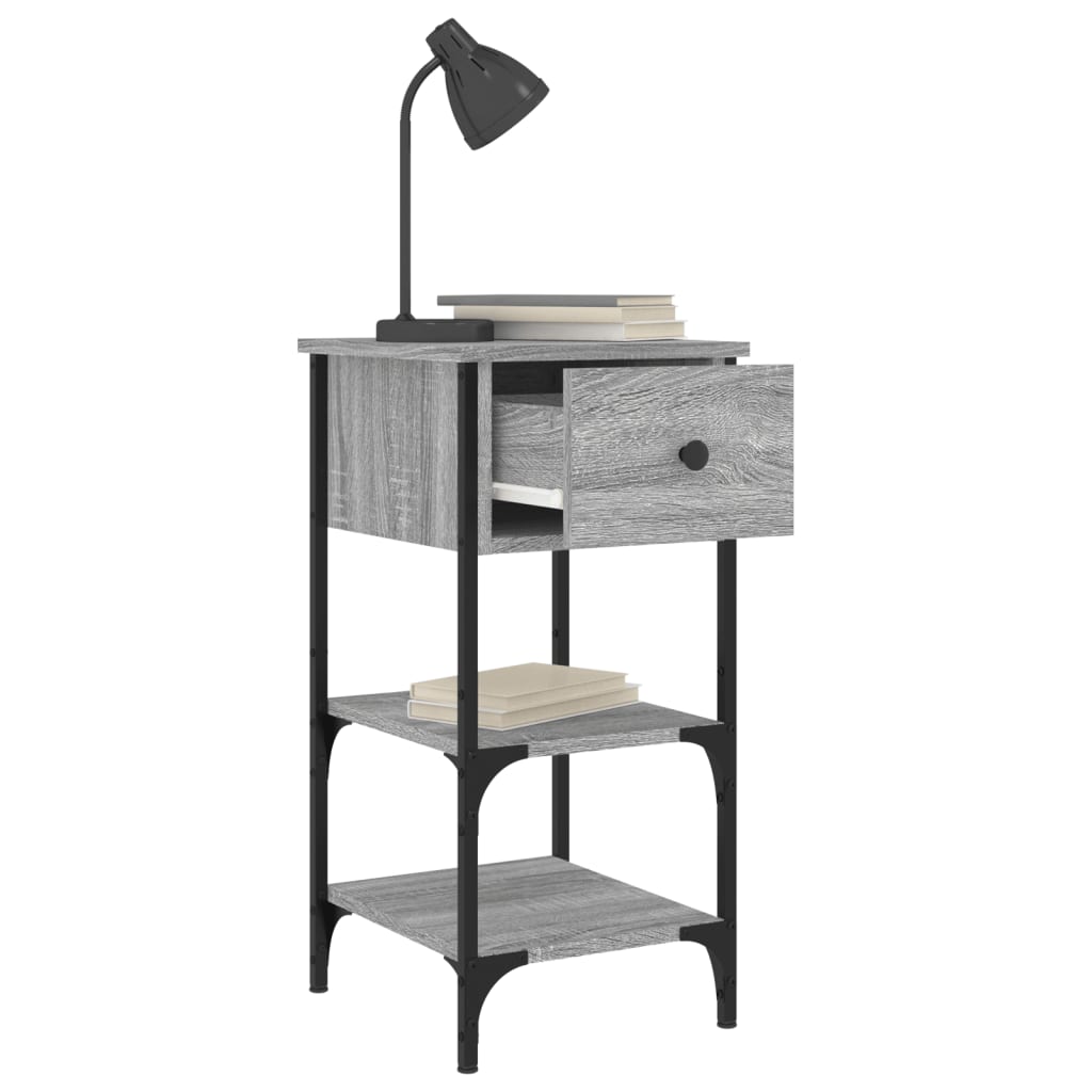 Nachttisch Grau Sonoma 34x36x70 cm Holzwerkstoff