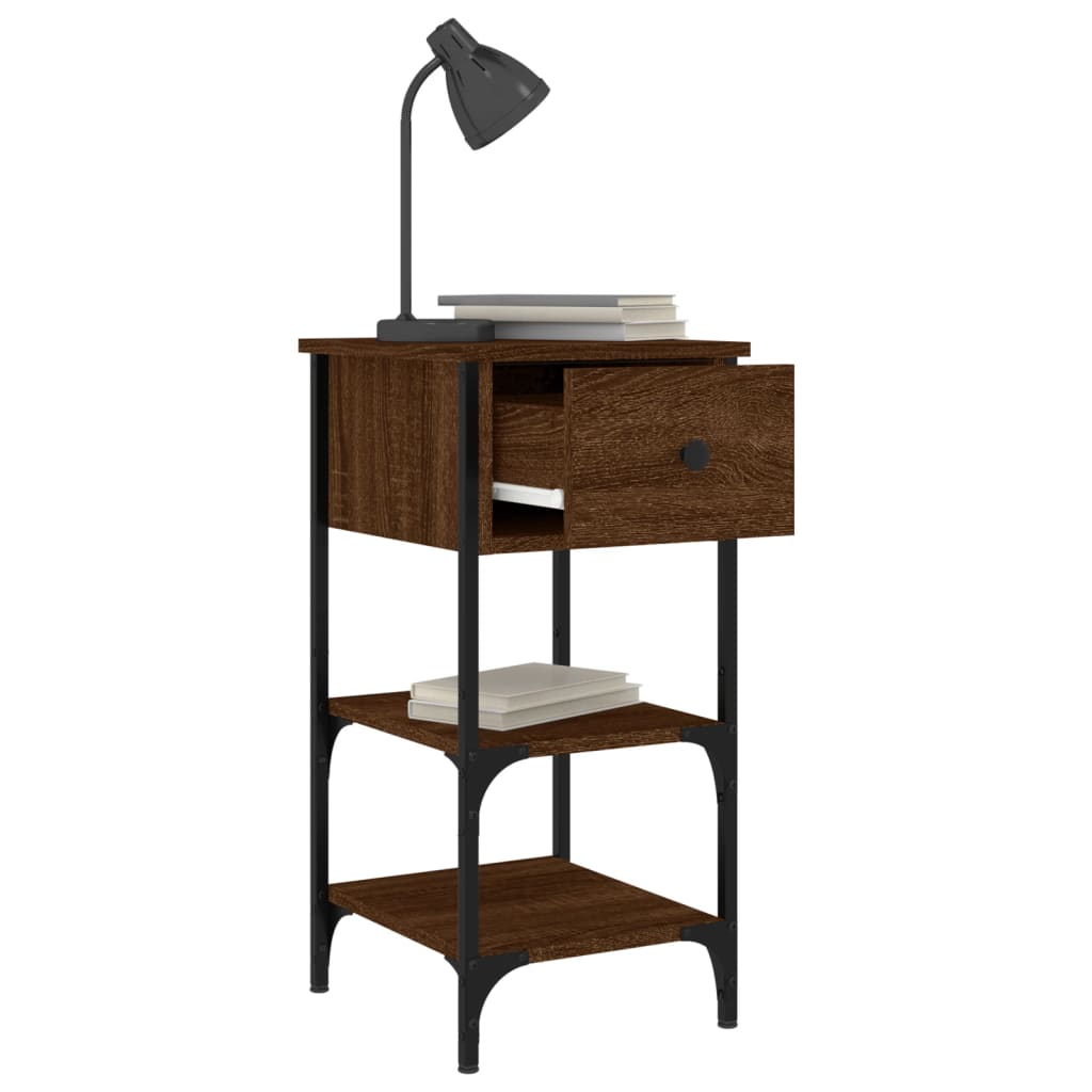 Nachttisch Braun Eichen-Optik 34x36x70 cm Holzwerkstoff