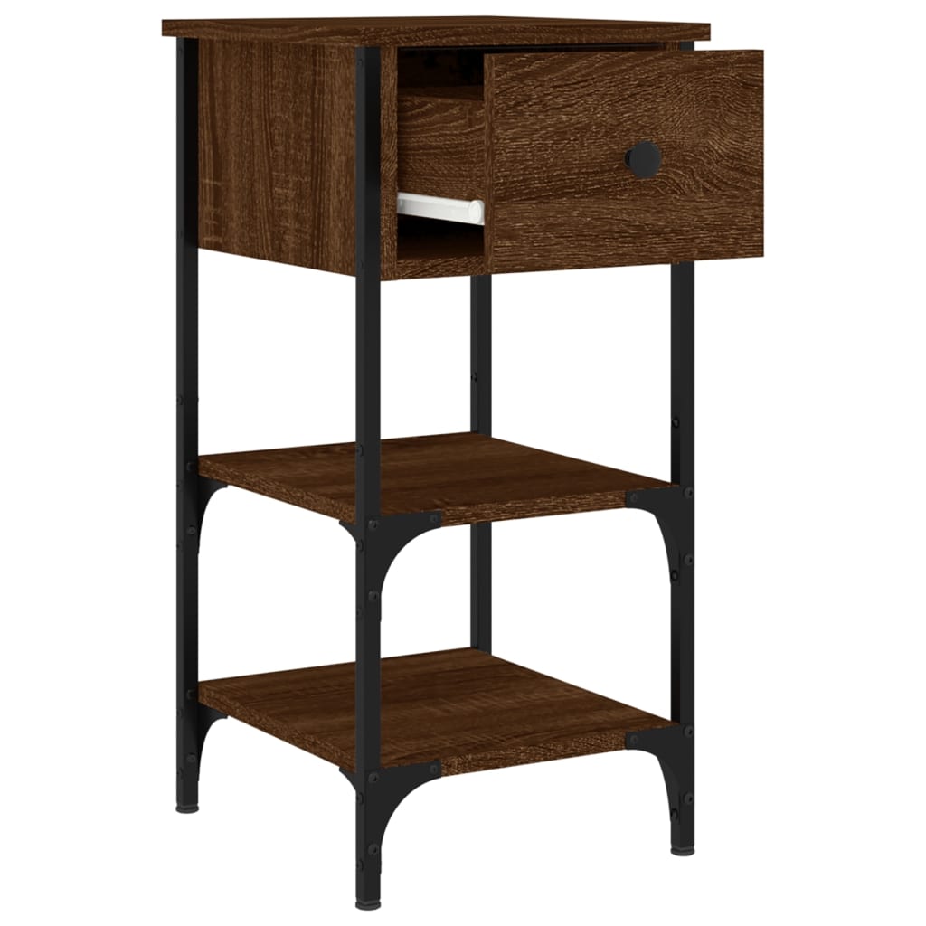 Nachttisch Braun Eichen-Optik 34x36x70 cm Holzwerkstoff