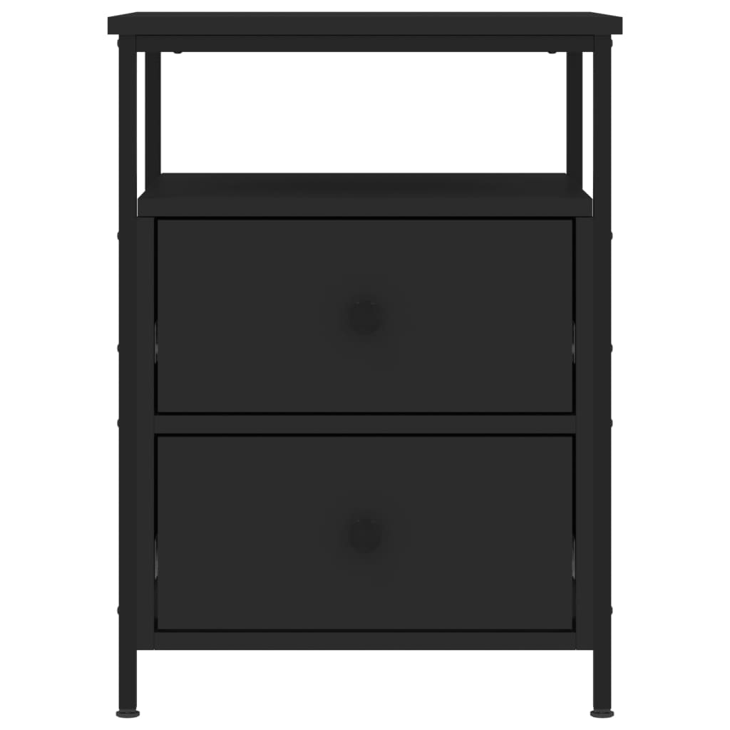 Nachttische 2 Stk. Schwarz 44x45x60 cm Holzwerkstoff