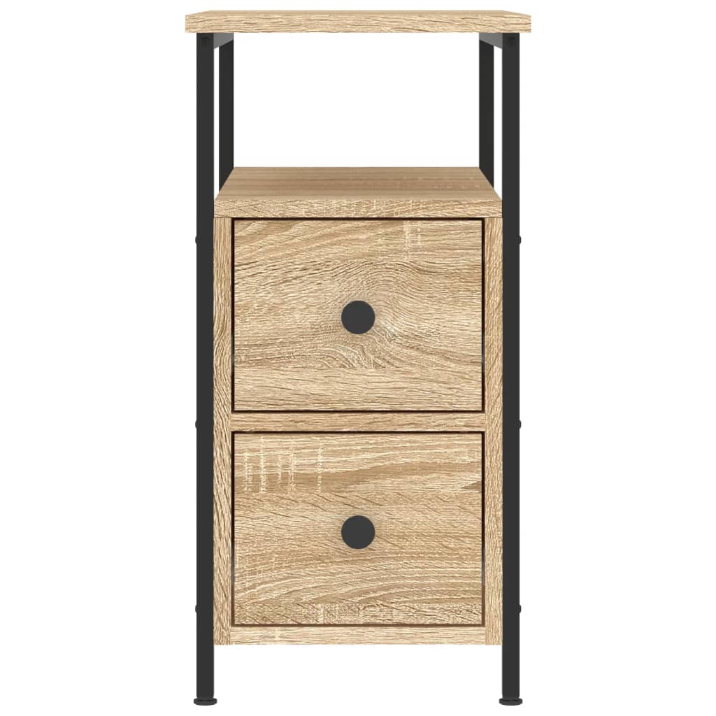 Nachttische 2 Stk. Sonoma-Eiche 30x60x60 cm Holzwerkstoff