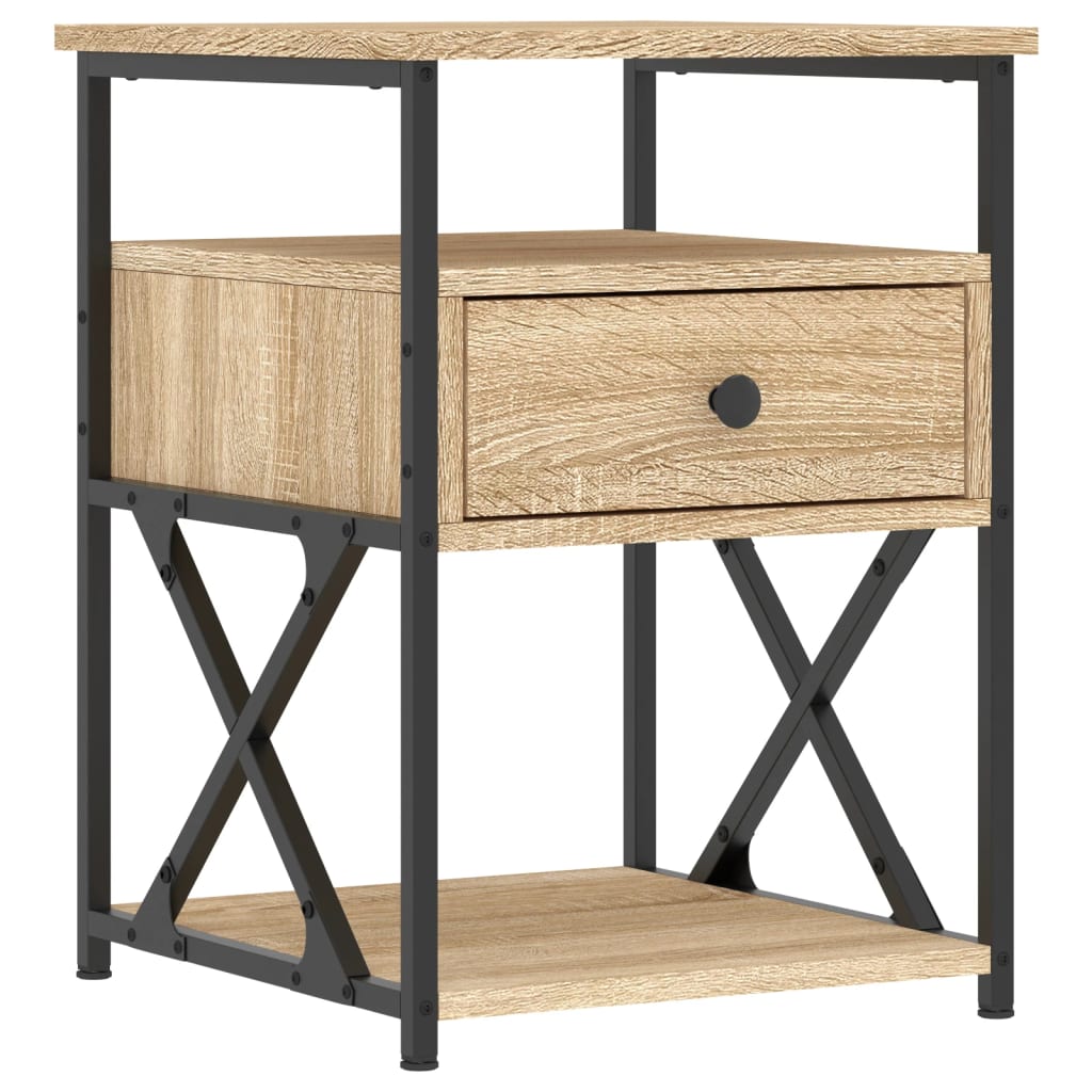 Nachttische 2 Stk. Sonoma-Eiche 40x42x55 cm Holzwerkstoff