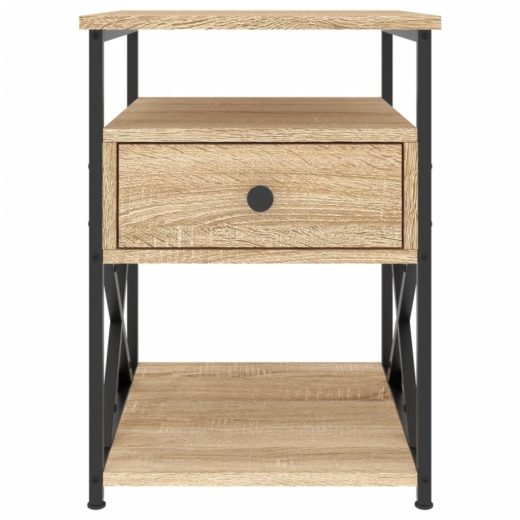 Nachttische 2 Stk. Sonoma-Eiche 40x42x55 cm Holzwerkstoff