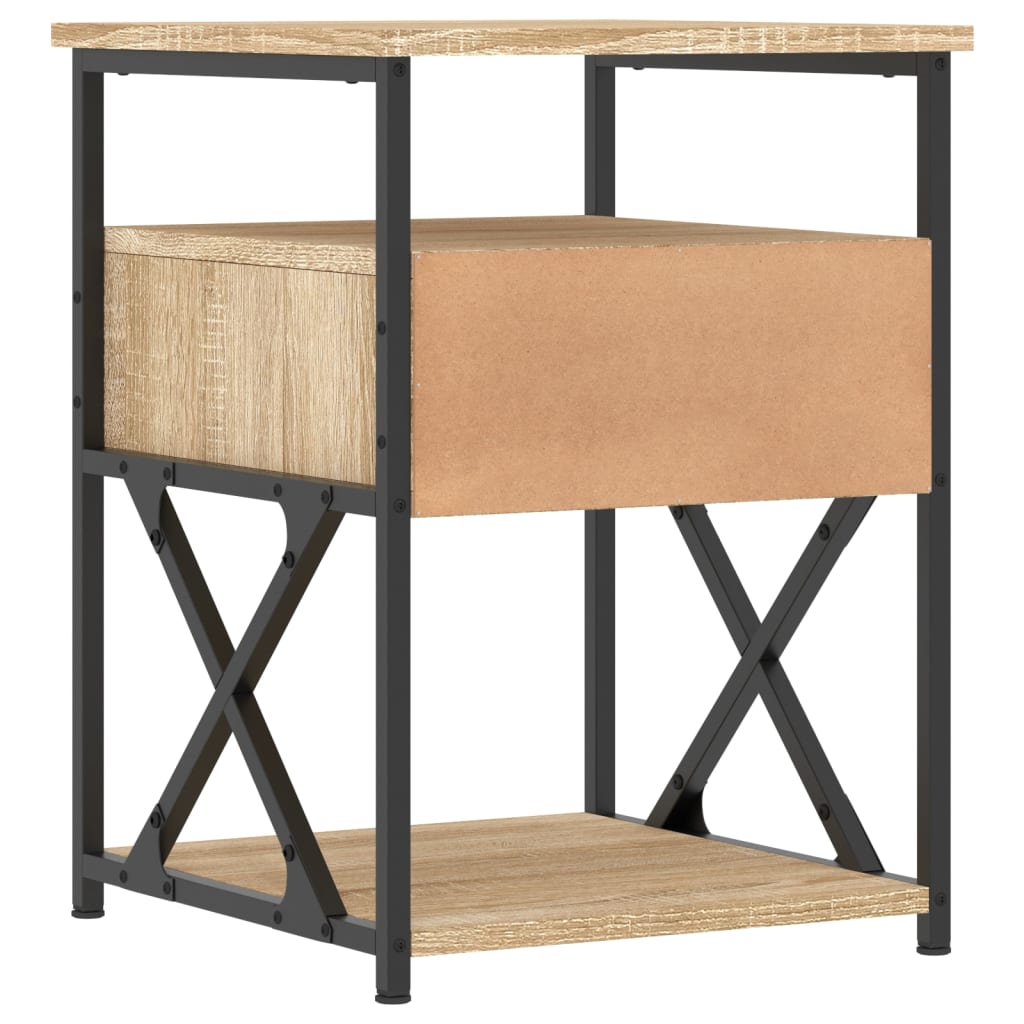 Nachttische 2 Stk. Sonoma-Eiche 40x42x55 cm Holzwerkstoff