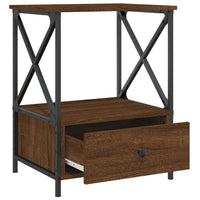 Thumbnail for Nachttische 2 Stk. Braun Eichen-Optik 50x41x65 cm Holzwerkstoff