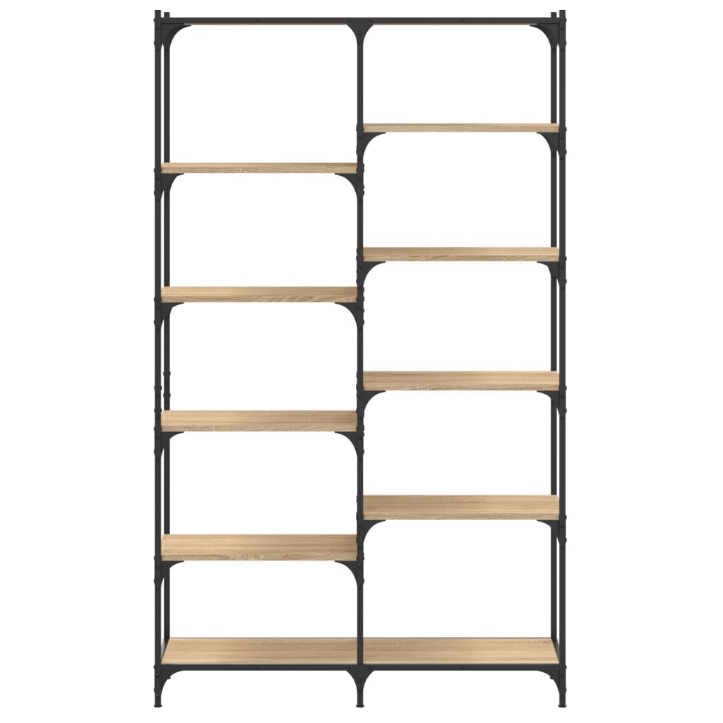 Bücherregal Sonoma Eiche 100x32x170 cm Holzwerkstoff und Eisen