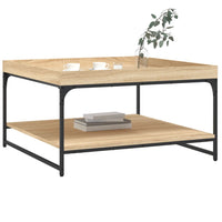 Thumbnail for Couchtisch Sonoma-Eiche 80x80x45 cm Holzwerkstoff und Eisen