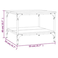 Thumbnail for Couchtisch Grau Sonoma 55x55x40 cm Holzwerkstoff