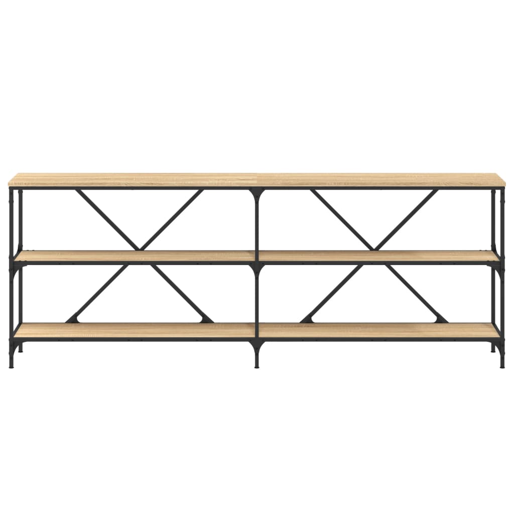 Konsolentisch Sonoma-Eiche 200x30x75 cm Holzwerkstoff und Eisen