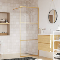 Thumbnail for Duschwand für Begehbare Dusche mit ESG Klarglas Golden 80x195cm