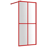 Thumbnail for Duschwand für Begehbare Dusche mit ESG Klarglas Rot 90x195 cm