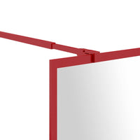 Thumbnail for Duschwand für Begehbare Dusche mit ESG Klarglas Rot 118x195 cm