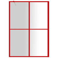Thumbnail for Duschwand für Begehbare Dusche mit ESG Klarglas Rot 140x195 cm