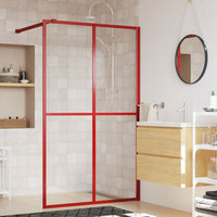 Thumbnail for Duschwand für Begehbare Dusche mit ESG Klarglas Rot 140x195 cm